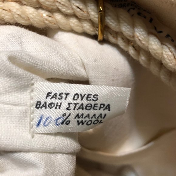 Greek 100% wool bag and shawl from 1960's - Picture 5 of 6